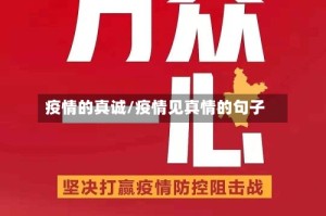 疫情的真诚/疫情见真情的句子